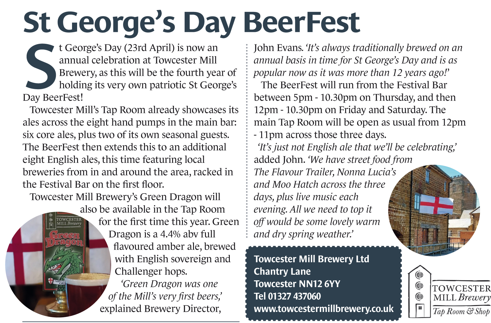 Towcester Mill Brewery Apr May26